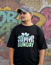 Unisex Aalsi Sunday Graphic Printed Oversized T-shirt