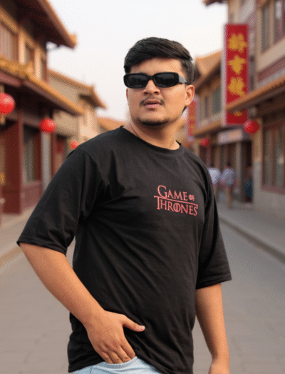 Men's Game of Thrones Graphic Printed Oversized T-shirt