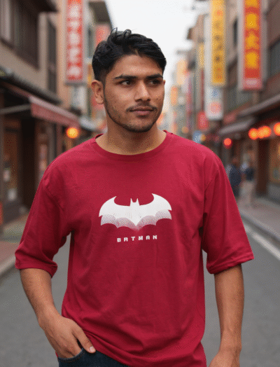 Men's Batman Printed Oversized T-shirt