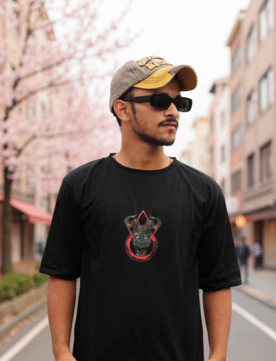 Men's Infernal Decay Printed Oversized T-shirt