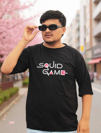 Men's Squid Game Graphic Printed Oversized T-shirt