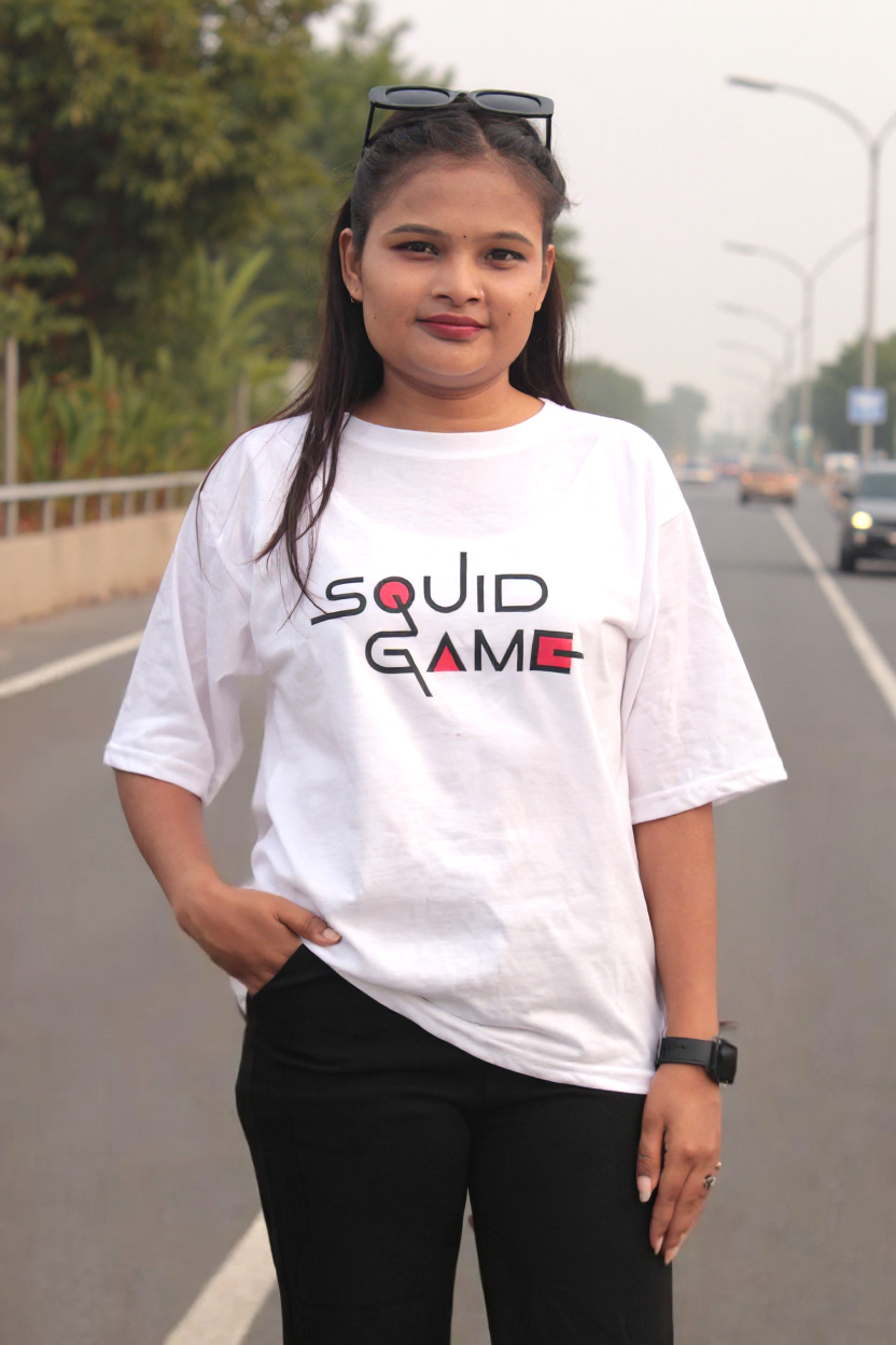 Women's Squid Game Printed Oversized T-shirt
