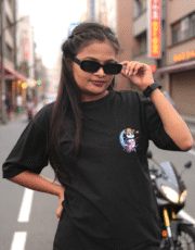 Women's Panda Graphic Printed Oversized T-shirt